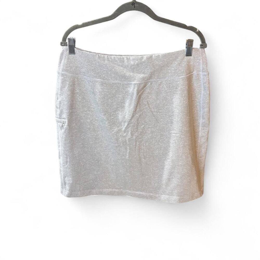 Duluth Trading Co Light Grey Heathered Athletic Skort Womens Size Large